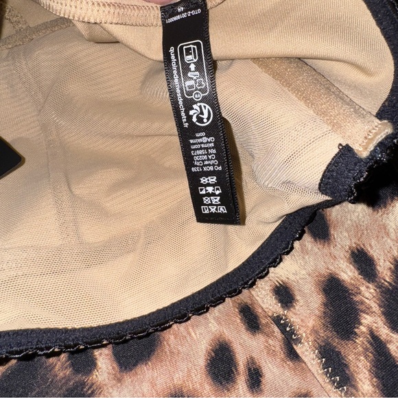 SKIMS X Dolce Gabbana Plus Size Leopard Print Midi Body Dress 3X - Picture 6 of 6